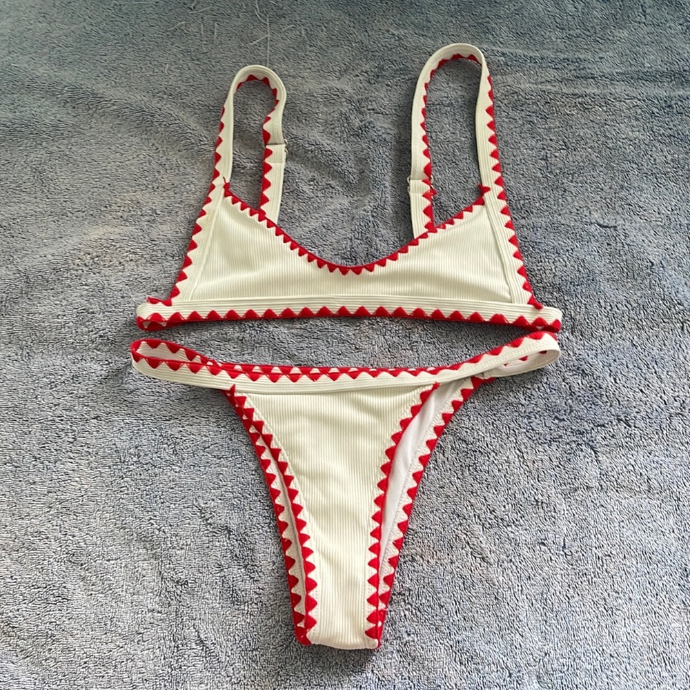Cream Shein bikini.